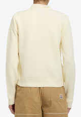 Moncler Tricot Zip-Up Cardigan Cream L20939B00004-M1113-003