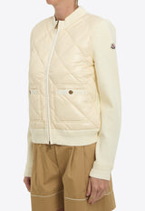 Moncler Tricot Zip-Up Cardigan Cream L20939B00004-M1113-003