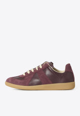 Maison Margiela Replica Leather and Suede Sneakers Burgundy S57WS0236-P1895-T5081