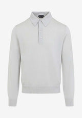 Cashmere-Blend Polo Sweater