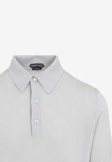 Cashmere-Blend Polo Sweater