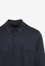 Silk-Blend Buttoned Shirt