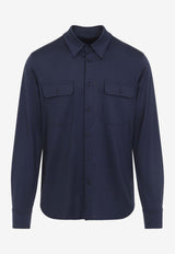 Silk-Blend Buttoned Shirt