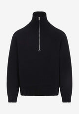 Half-Zip Wool Blend Sweater
