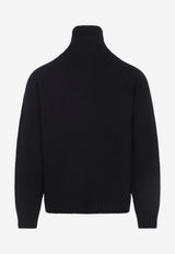 Half-Zip Wool Blend Sweater