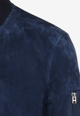 Supple Suede Bomber Jacket