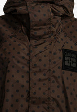 GANNI Polka Dots Hooded Jacket Brown A1010197979_cc4b71b6-93b6-4726-95bc-b81fc54f0ae5