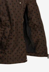 GANNI Polka Dots Hooded Jacket Brown A1010197979_cc4b71b6-93b6-4726-95bc-b81fc54f0ae5