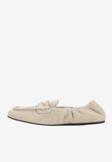 Elasticated Suede Leather Loafers