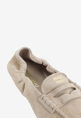 Elasticated Suede Leather Loafers