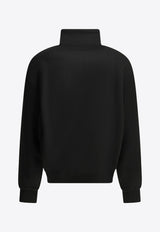 Jacquemus Gros Grain Half-Zip Sweatshirt Black SSM00313AJ00174BLACK_6f07a104-e98a-411c-836e-8c6e9d351bea