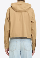 Moncler Hooded Button-Front Shirt Beige L20932F00002-599MW-20U