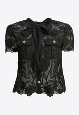 Self-Portrait Sheer Lace Blouse Black PF26-111T-BBLACK_abf72a44-52ad-46c0-b1e9-0d13e26b7aae