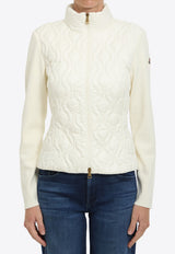 Moncler Padded Zip-Up Cardigan Cream L20939B00008-M1367-034