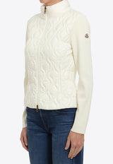 Moncler Padded Zip-Up Cardigan Cream L20939B00008-M1367-034