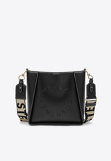 Stella McCartney Perforated Logo Square Shoulder Bag in Faux Leather Black 700073WP0057/T_STELL-1000
