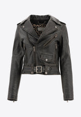 Golden Goose DB Vintage Leather Cropped Biker Jacket Black GWP00848P00064790100__a26682a9-7cdb-4906-b1ed-7c05b3c619c6