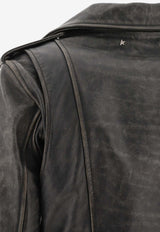Golden Goose DB Vintage Leather Cropped Biker Jacket Black GWP00848P00064790100__a26682a9-7cdb-4906-b1ed-7c05b3c619c6