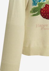 GANNI Intarsia Knit Strawberry Wool Sweater Off-white A1150015135_d23b01b4-9fc4-4ffd-b49b-c19e7e89f609