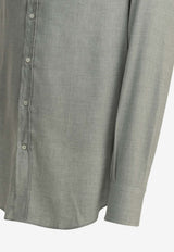 Brunello Cucinelli Herringbone Flannel Shirt Gray MY6370038C045_b154162b-c8ad-4688-b3ec-8c3f68f24748