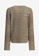 GANNI Tiger Print Wool Sweater Brown A1150012859_b22f1dad-a8a9-4372-9fd8-c3cf8b5f35a7