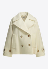 Chloé Double-Breasted Wool Short Coat White CH25AMA96952112_9324d9d6-6b75-4e04-adb3-d02ff7257f5b