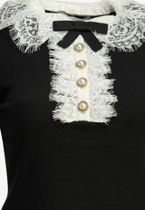 Self-Portrait Lace Collar Knit Top Black PF26-134T-BBLACK_38daec08-b2e7-4e32-b636-73cbbccd16e6