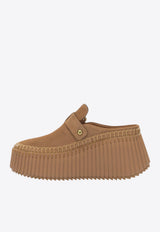 Chloé Nama Suede Platform Wedge Sandals Brown CH26A13CMS207_c24b8062-c7bc-4813-9b95-74378ab75f16
