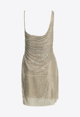 Self-Portrait Rhinestone Embellished Asymmetric Mini Dress Silver PF26-041S-CHCHAMPAGNE_cdded189-6d1f-4c87-9155-5ec87b44b24f