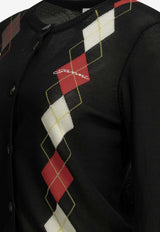 GANNI Argyle Diamond Knit Cardigan Black A1160009099_e2cd7d6f-0912-4d5c-b38f-113ee0ab3c29