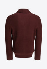 Brunello Cucinelli Malfilé Buttoned Cardigan Bordeaux MNI709706C9763_0adde24d-57d9-4009-bdd0-e7f67b6ce5df