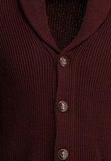 Brunello Cucinelli Malfilé Buttoned Cardigan Bordeaux MNI709706C9763_0adde24d-57d9-4009-bdd0-e7f67b6ce5df