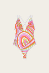Marmo Print One-Piece Swimsuit