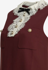 Self-Portrait Lace Collar Mini Dress Burgundy PF26-001SB-BUBURGUNDY_989d9bb1-14cc-4afb-b796-ade0577de300
