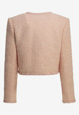 Self-Portrait Bouclé Cropped Blazer Pink PF26-112J-PPINK_f45df6e7-fd03-492a-a95d-9528750b6d54