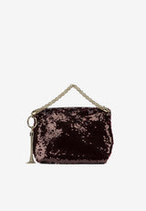 Jimmy Choo Small Callie Sequined Handbag Bordeaux CALLIEGZDDEEP MERLOT/LIGHT GOLD_4b29e9ed-034a-4244-af07-aacad4a7136d