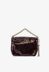 Jimmy Choo Small Callie Sequined Handbag Bordeaux CALLIEGZDDEEP MERLOT/LIGHT GOLD_4b29e9ed-034a-4244-af07-aacad4a7136d