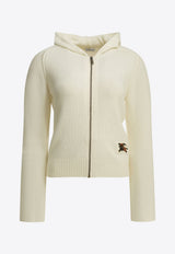 Burberry Jillian Zip-Up Hooded Sweater White 8127143_7599635c-77ae-418c-9b17-0b5d3928afe9