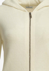 Burberry Jillian Zip-Up Hooded Sweater White 8127143_7599635c-77ae-418c-9b17-0b5d3928afe9