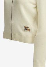 Burberry Jillian Zip-Up Hooded Sweater White 8127143_7599635c-77ae-418c-9b17-0b5d3928afe9