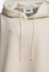 Golden Goose DB Stars Cropped Hooded Sweatshirt Gray GWP02699P00251460665__5db9f3ac-c039-4779-ac34-7e58e4a1950a