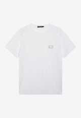 Dolce & Gabbana Logo Plaque Crewneck T-shirt White G8PV1TG7Q1Q/T_DOLCE-W0800