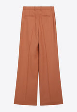 Chloé Flared Tailored Wool Pants Brown CH26APA36066/T_CHLOE-249