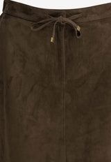 S Max Mara Gazza Suede Midi Pencil Skirt Brown 2629406011600SMMGAZZA001_07d2a98f-105e-49b5-bf08-20df9528d0b0