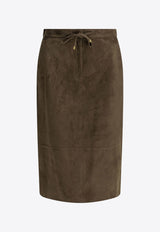 S Max Mara Gazza Suede Midi Pencil Skirt Brown 2629406011600SMMGAZZA001_07d2a98f-105e-49b5-bf08-20df9528d0b0