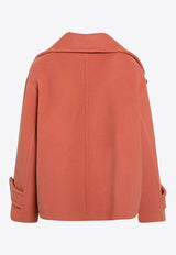 Chloé Double-Breasted Wool Coat Pink CH25WMA96272/T_CHLOE-6AG