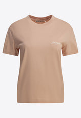 Acne Studios Logo Print Crewneck T-shirt Pink CL0480COA_78a21077-e14a-4ee5-9c04-7b04214fc263