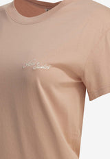 Acne Studios Logo Print Crewneck T-shirt Pink CL0480COA_78a21077-e14a-4ee5-9c04-7b04214fc263