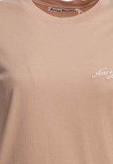 Acne Studios Logo Print Crewneck T-shirt Pink CL0480COA_78a21077-e14a-4ee5-9c04-7b04214fc263