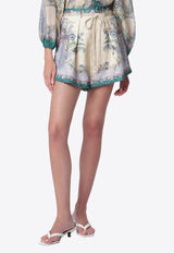 Zimmermann Indra Floral Print Linen Shorts Multicolor 8632ASS262LI/T_ZIMM-CS